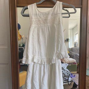 American Eagle, White Romper with Open Back